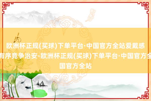 欧洲杯正规(买球)下单平台·中国官方全站爱戴感性有序竞争治安-欧洲杯正规(买球)下单平台·中国官方全站