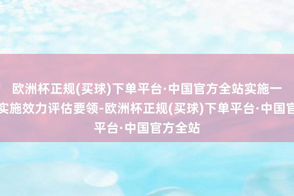 欧洲杯正规(买球)下单平台·中国官方全站实施一批步伐实施效力评估要领-欧洲杯正规(买球)下单平台·中国官方全站