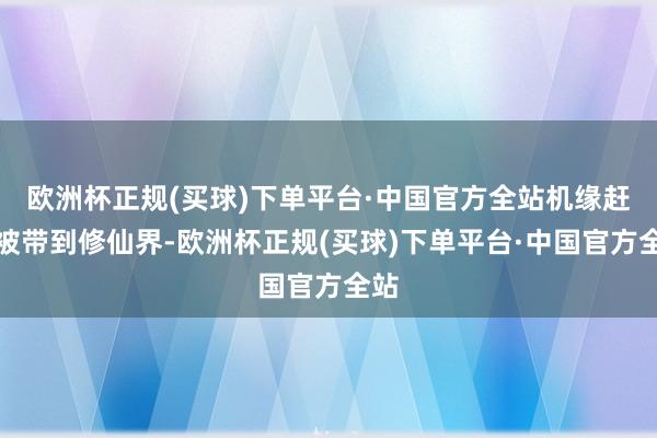 欧洲杯正规(买球)下单平台·中国官方全站机缘赶巧被带到修仙界-欧洲杯正规(买球)下单平台·中国官方全站