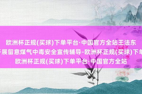 欧洲杯正规(买球)下单平台·中国官方全站王法东谈主员还指挥商户开展留意煤气中毒安全宣传辅导-欧洲杯正规(买球)下单平台·中国官方全站