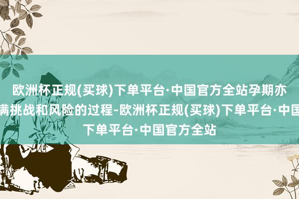 欧洲杯正规(买球)下单平台·中国官方全站孕期亦然一个充满挑战和风险的过程-欧洲杯正规(买球)下单平台·中国官方全站