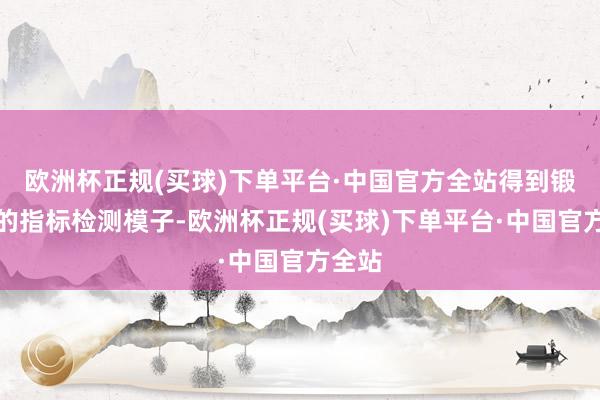 欧洲杯正规(买球)下单平台·中国官方全站得到锻练好的指标检测模子-欧洲杯正规(买球)下单平台·中国官方全站